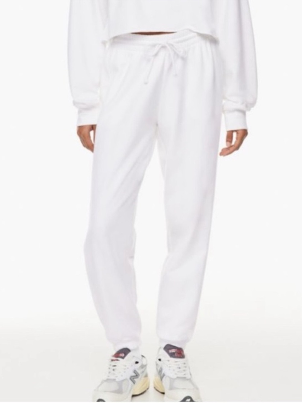 Aritzia TNA AiryAF White Joggers